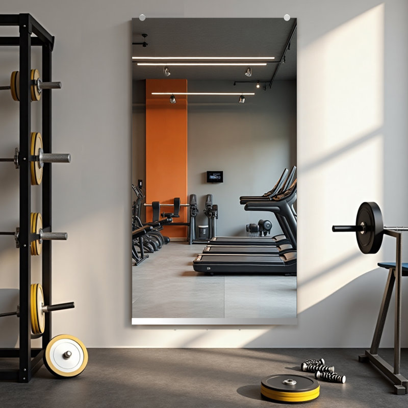Ebern Designs Full Length Wall Mirror Home Gym Mirror Dance Studio Mirror Workout Mirror ...